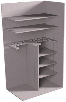 Standard interior shelving option